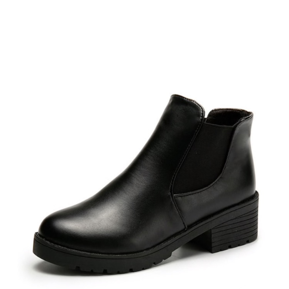 Faux leather boots
